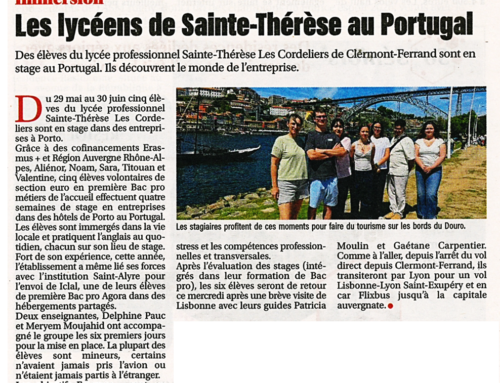 Les lycéens de Ste Thérèse au Portugal